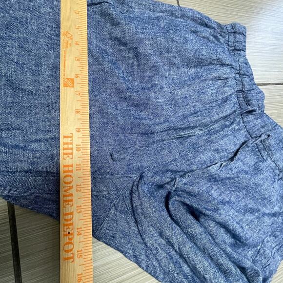 coastal nautical Linen drawstring breathable relaxed Old Navy pullon pants large - Picture 5 of 12